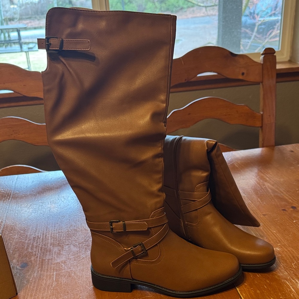 Brand new in the box. Never worn. Ermonn Brown Knee-High Women's Boots.